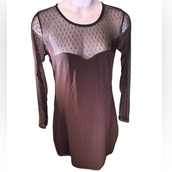 Hips & Curves Sheer Mesh Long Sleeve Bodycon Tunic Dress – Size 3X - Picture 5 of 9
